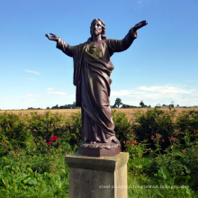 Large Bronze Jesus Christ Statue in Meditation